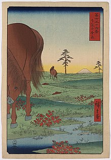 歌川広重『富士三十六景 下総小金原』（1858年・安政5年